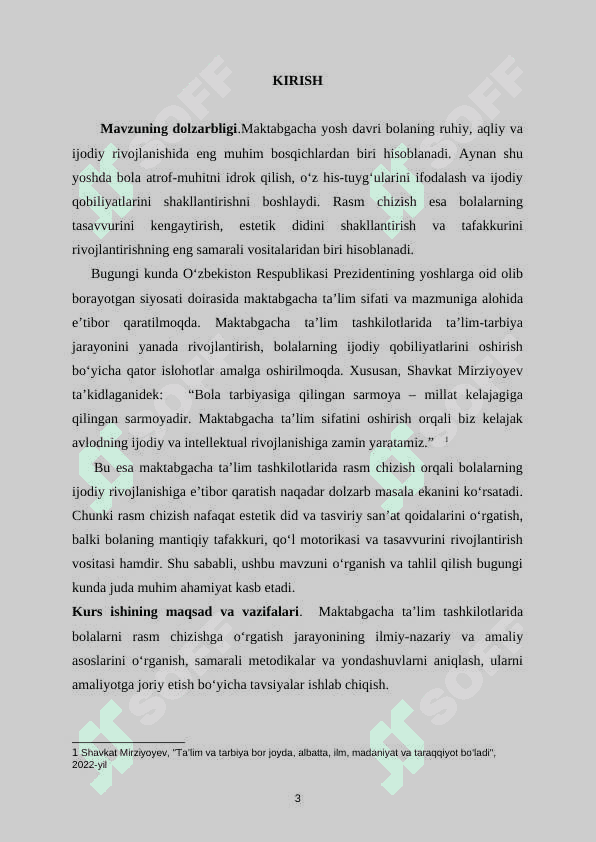 MAKTABGACHA TA'LIM TASHKILOTIDA RASM SOLISHGA O`RGATISH 3