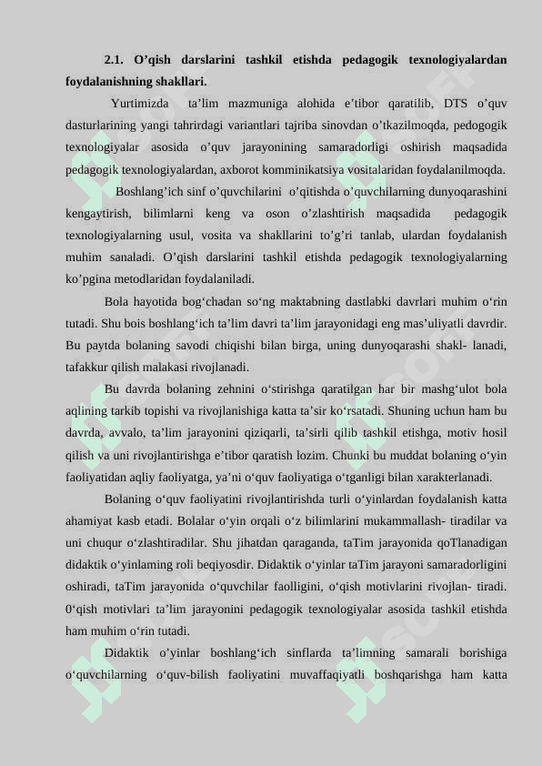 Yangi pedagogik texnologiya va metodlar  asosida dars ishlanmalarni tuzish va tahlil qilish 7