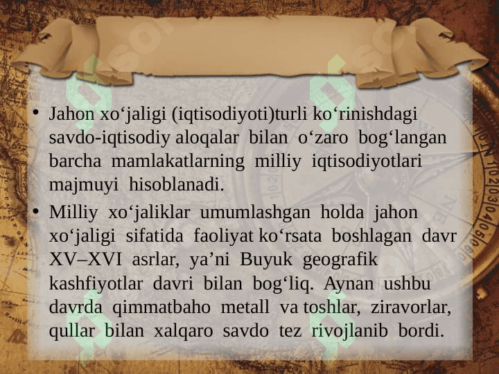 Jahon  xo‘jaligi  va  xalqaro  mehnat  taqsimoti 2