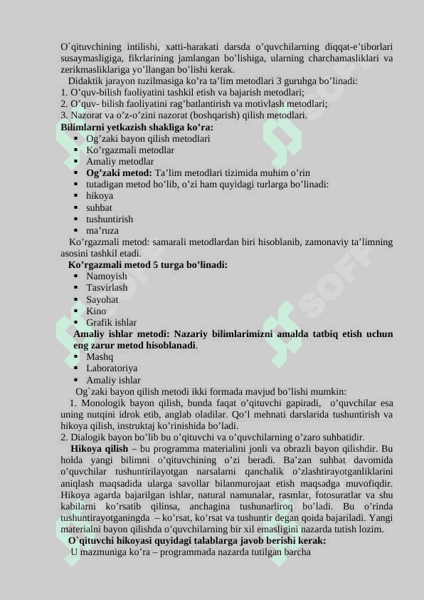 Texnologiya ta’limining shakl va metodlari 2