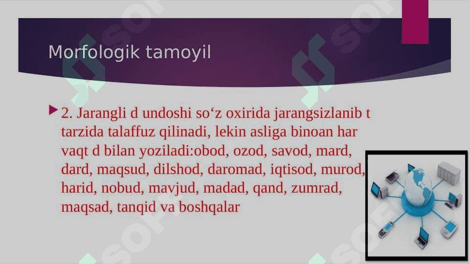 morfologik ,   shakliy va dIfFirinsial tamoYillar 5