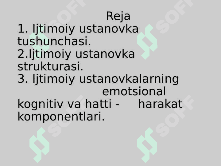 Ijtimoiy ustanovka tushunchasi 2