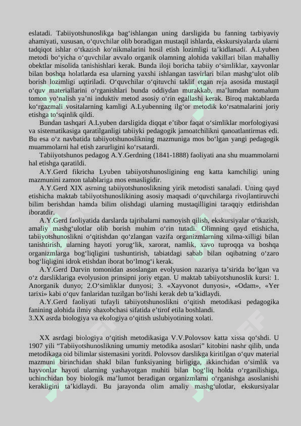 Tabiiyotshunoslik o‘qitish metodikasining dastlabki davri 2
