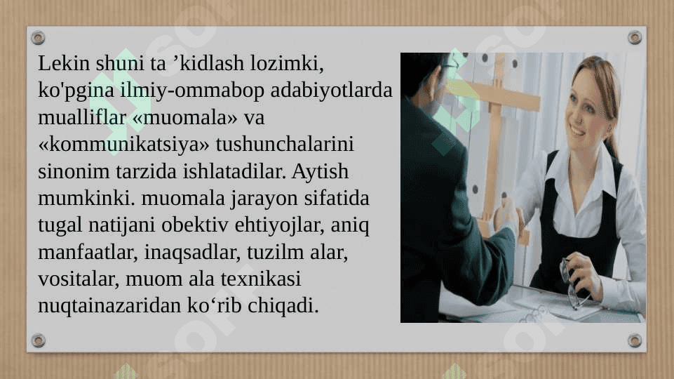 Muomala qonuniyatlari 6