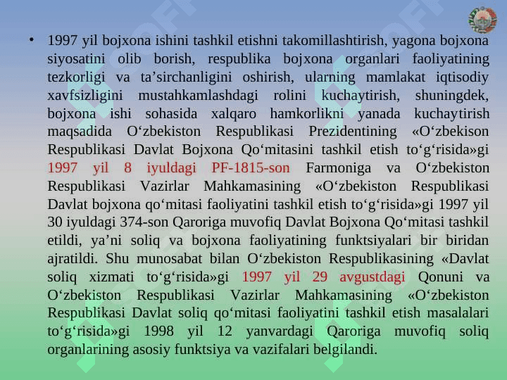 SOLIQ TIZIMINING TASHKIL ETILISHI 5