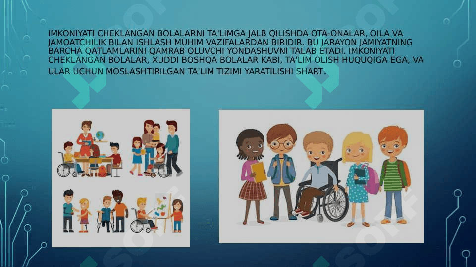 Yordamga muhtoj bo’lgan bolalarni ta’lim tizimiga jalb etishda ota-onalar, oila va jamoatchilik bilan ishlash 2
