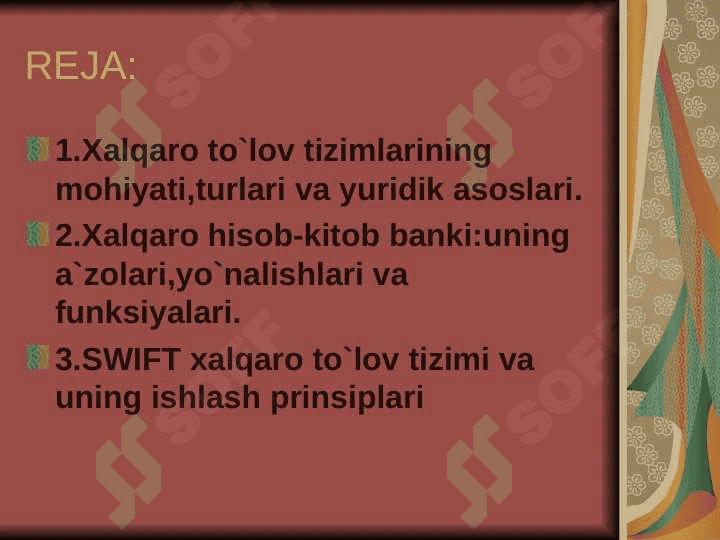 Xalqaro to`lov tizimlari va ularning ishlash prinsiplari 2