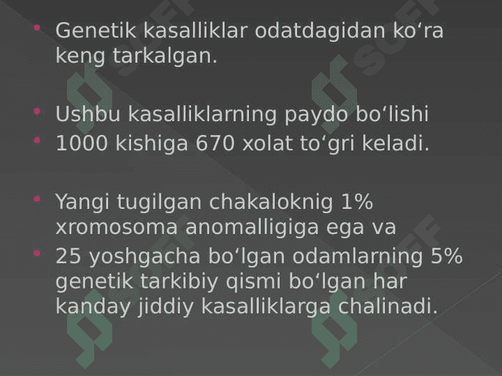 Genetik xastaliklar diagnostik asoslari 2