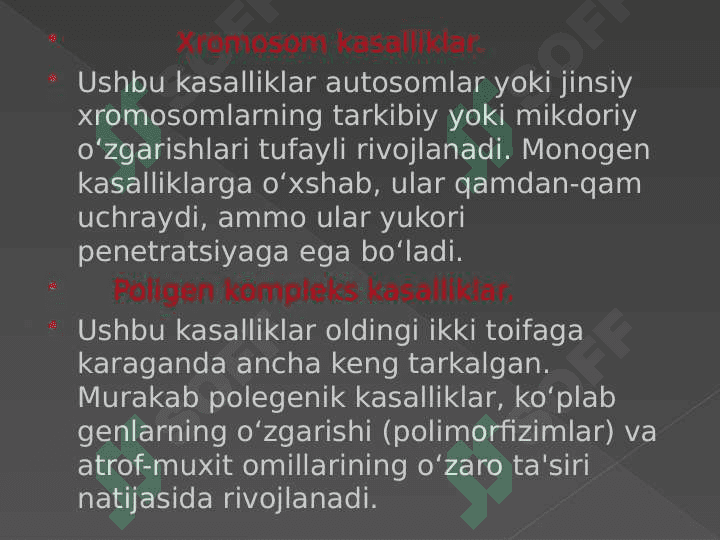 Genetik xastaliklar diagnostik asoslari 4