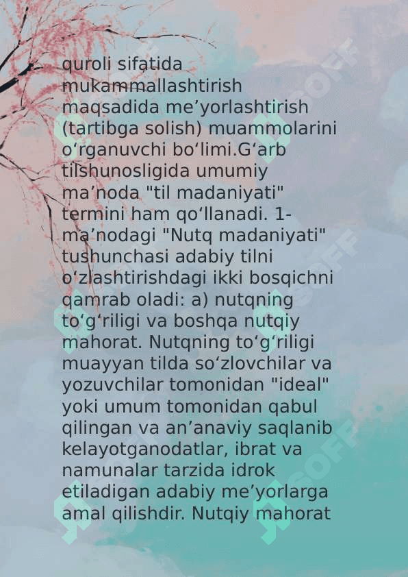 Yozma nutq madaniyati. O'zbek tilida ish yuritish 3