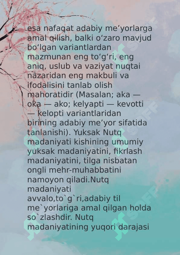 Yozma nutq madaniyati. O'zbek tilida ish yuritish 4