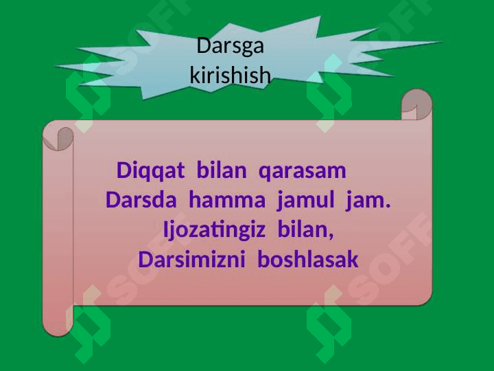 1-  sinfda  o’qish  fanidan o’tgan  bir  soatlik  ochiq  DARS  ISHLANMASI  Dars  usuli: “Ertak  darsi” 3