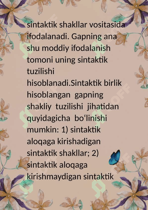 Gapning mazuniy va shakliy xususiyatlari 2