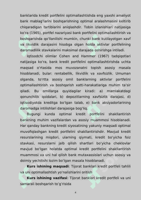 Tijorat banklariiiing kredit portfeli va uninig sifat tahlili 4