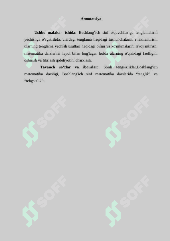 Boshlang’ich sinf o’quvchilarini sonli ifodalar ustida ishlashga o’rgatish metodlari. 3