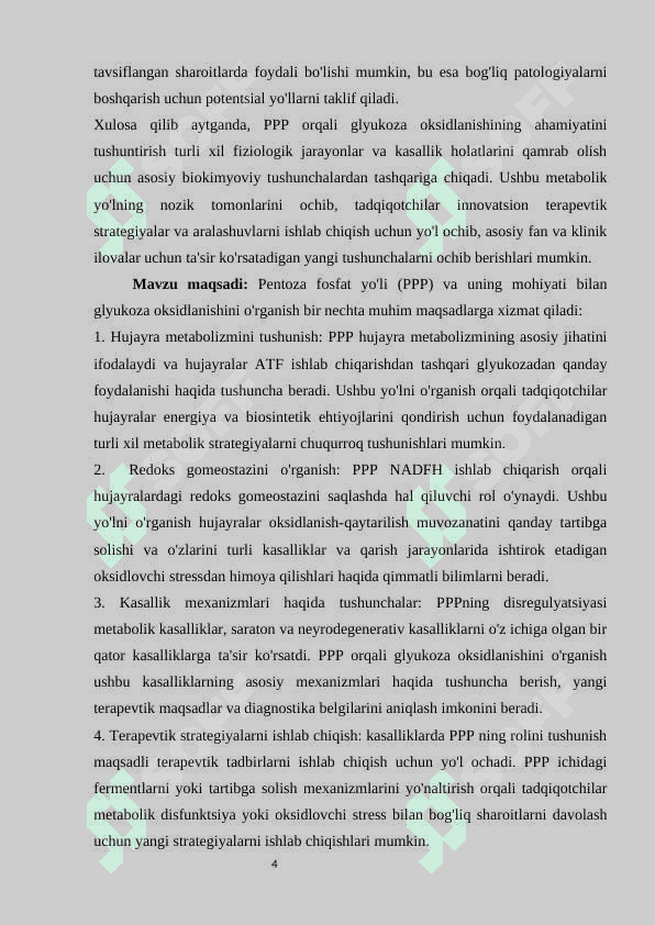 Glukozaning pentozamonofasfat yo’li bilan oksidlanishi va uning mohiyati 5