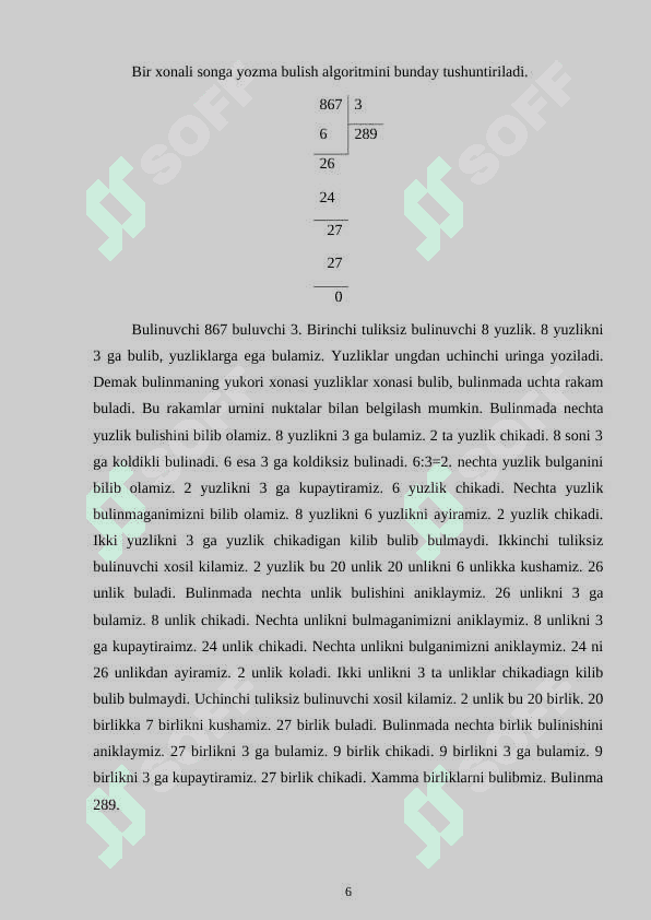 Ko‘p xonali sonlar ichida ko‘paytirish va bo‘lishga o‘rgatish metodlari 6