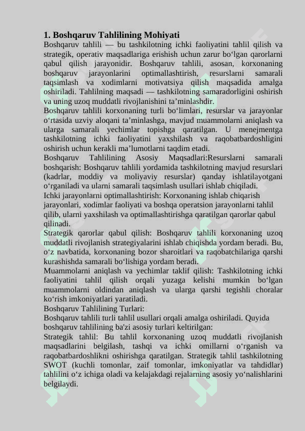 Boshqaruv va moliyaviy tahlil  turlarining mohiyati. 3
