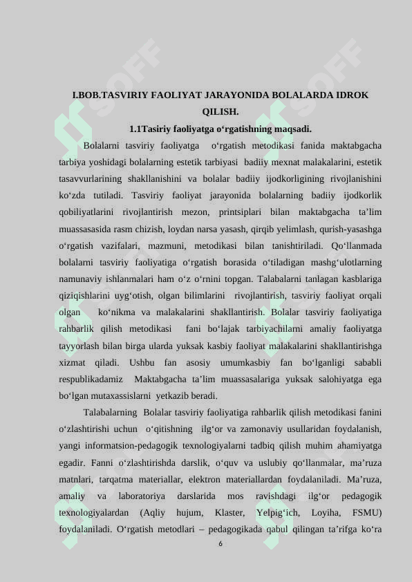 MAKTABGACHA YOSHDAGI BOLALARDA TASVIRIY FAOLIYAT JARAYONIDAGI IDROKNI RIVOJLANISHI 6
