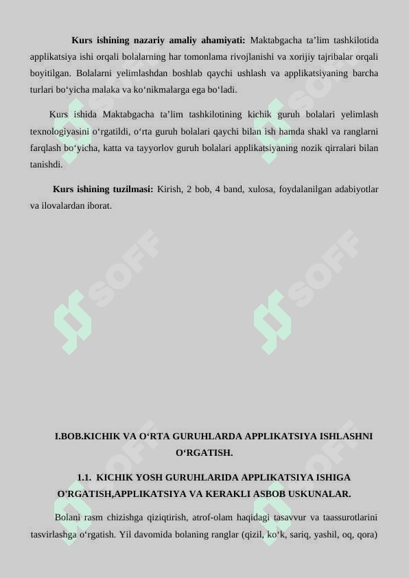 TURLI YOSH GURUHLARIDA APPLIKATSIYA FAOLIYATLARINING O' ZARO FARQLARI. 6