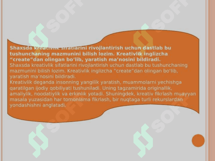 Kreativ fikrlash va ijodkorlik 5