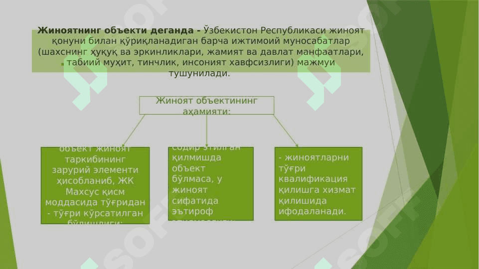 Жиноят объекти ва жиноятнинг объектив томони 2