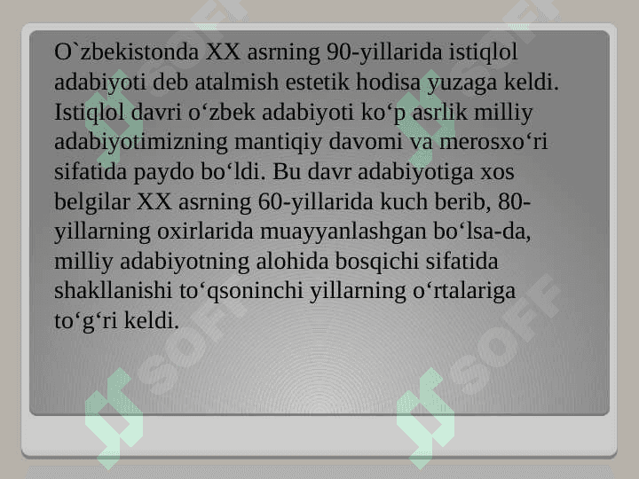 Istiqlol davri o`zbek  she`riyati sohasidagi izanishlar 3