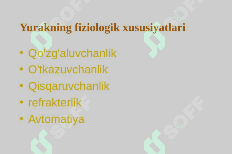 Yurak fiziologiyasi. Gemodinamikaning fiziologik asoslari 6