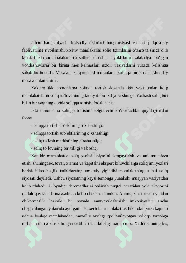 Xalqaro soliqqa tortishda O'zbekiston Respublikasi va Finlandiya o'rtasida ikki yoqlama shartnomaning o'rni 5