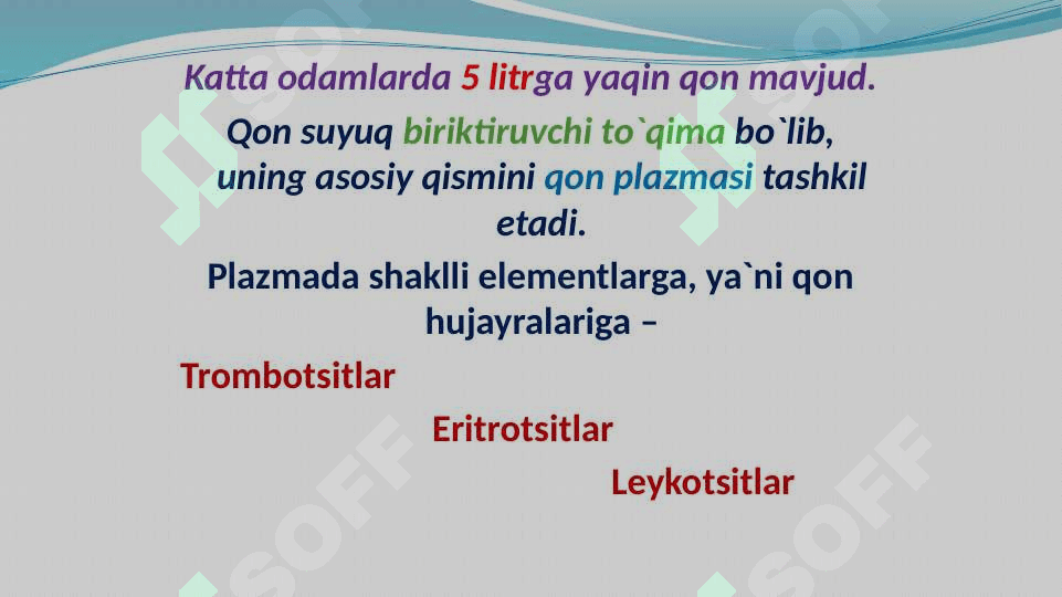 Qonning kimyoviy tarkibi 5
