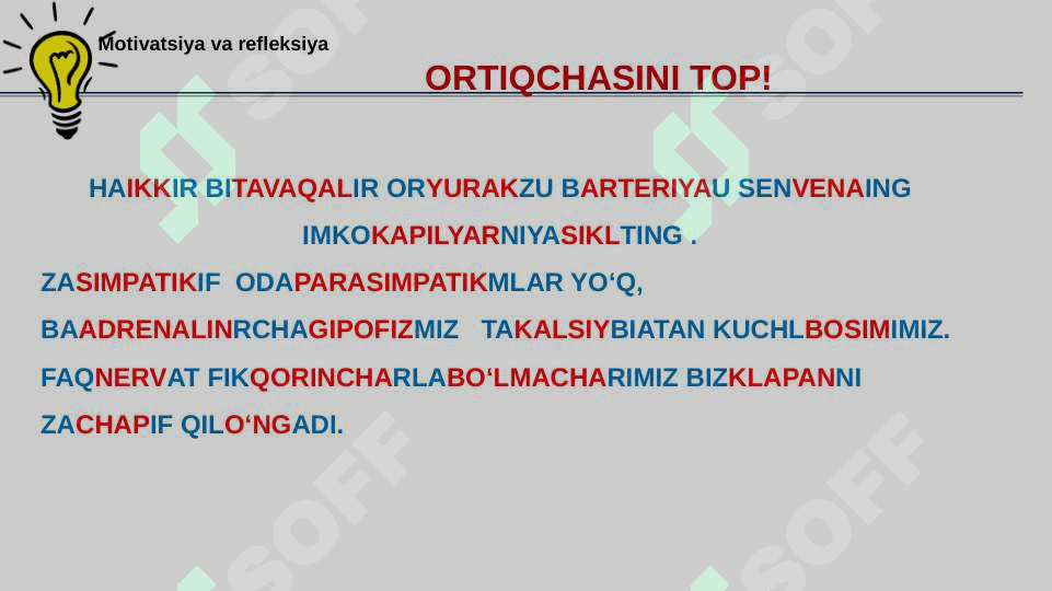 QON TOMIRLARI.QON AYLANISH SISTEMASI 5