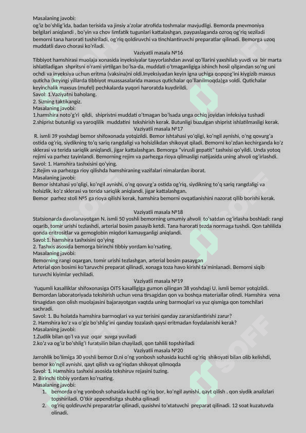 Hamshiralik ishidan muammoli masalalar 4