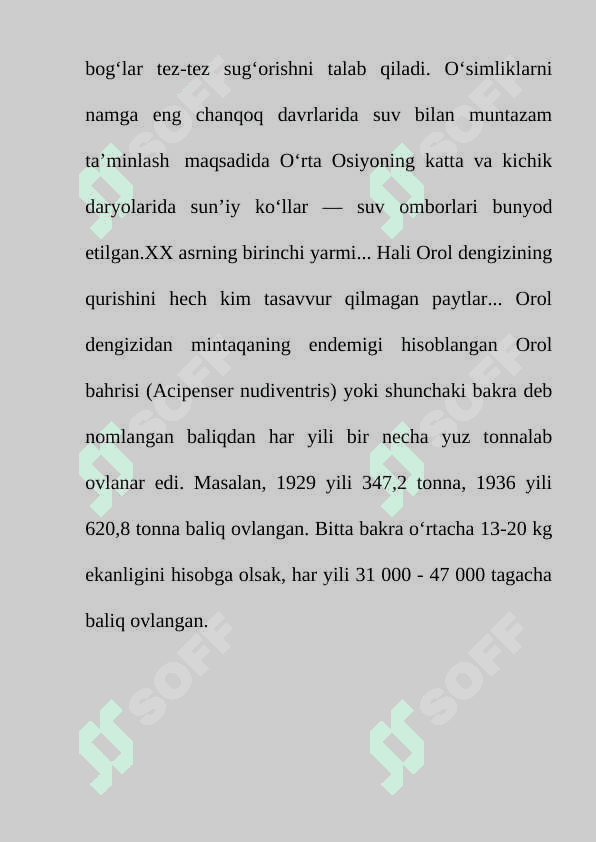 O‘rta Osiyoda suv havzalarida uchraydigan baliq turlari va ularning ekologik guruhlari 6