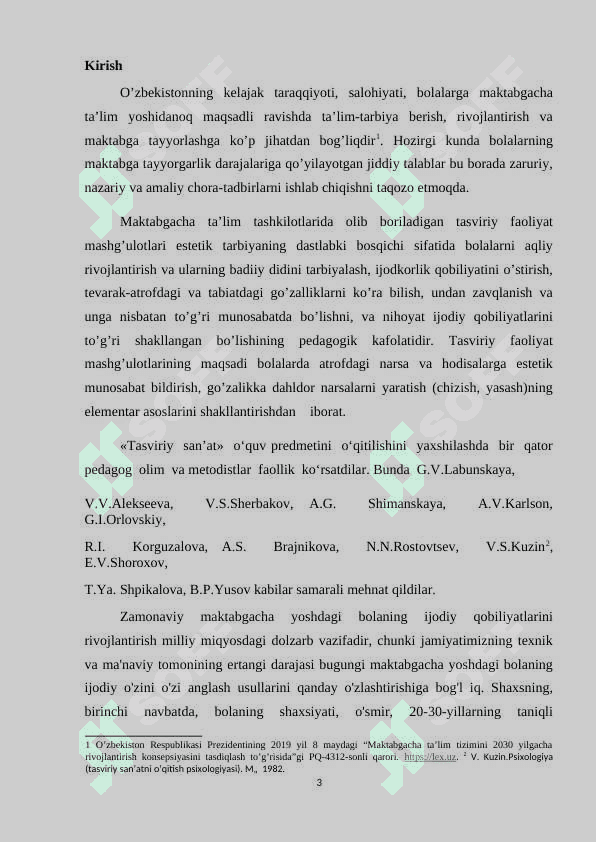 Tasviriy faoliyat mashg’ulotlarida loyihani amalga oshirish metodari va usullari 3