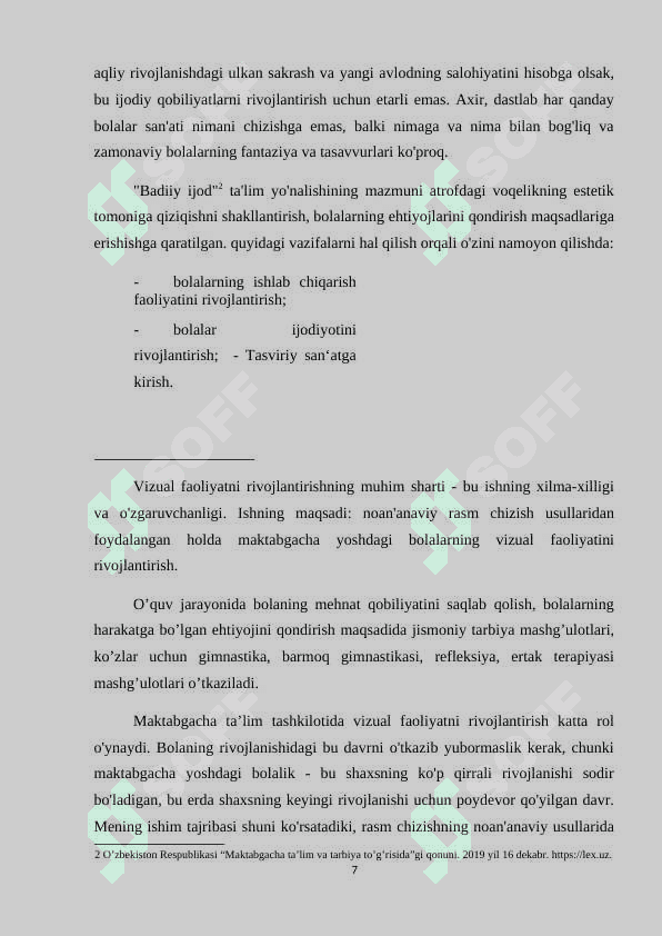 Tasviriy faoliyat mashg’ulotlarida loyihani amalga oshirish metodari va usullari 7