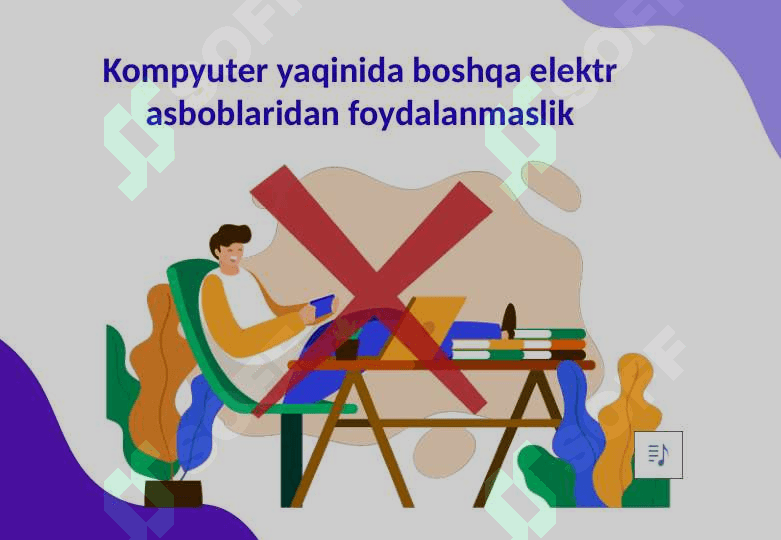 Kompyuter xonasida xavfsizlik texnikasi qoidalari va sanitariya-gigiyena talablari 8