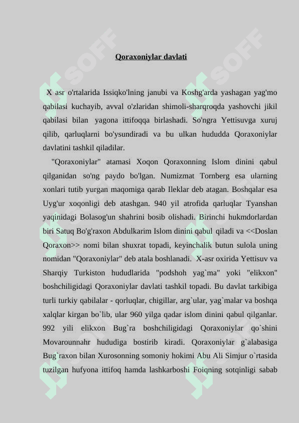Qoraxoniylar davlati 3