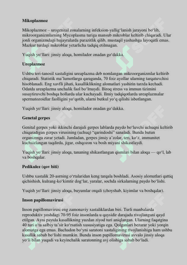 Jinsiy yoʻl bilan yuqadigan kasalliklar 4