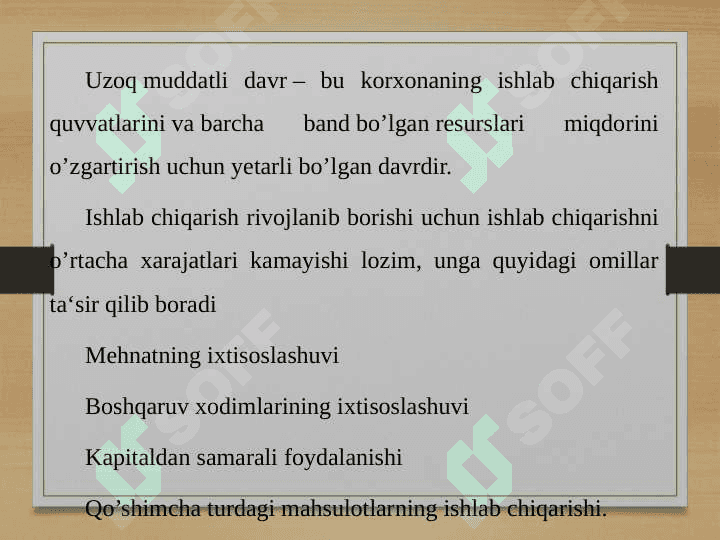 Mamlakatni modernizatsiyalash sharoitida korxona foydasi va uni maksimallashtirish yoʻllari 8