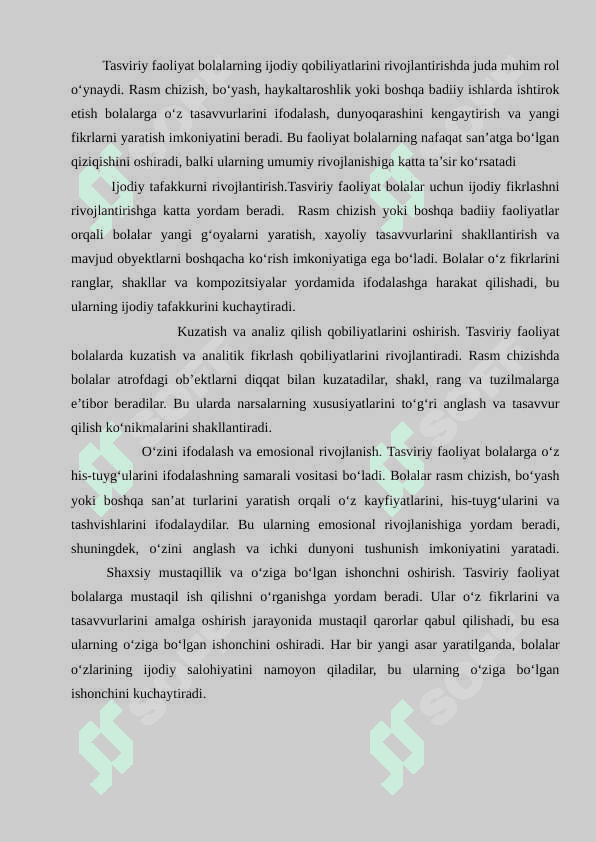 TARBIYACHINING BOLALARNI TASVIRIY FAOLIYATGA O‘RGATISH JARAYONIDAGI METODIKASI 7