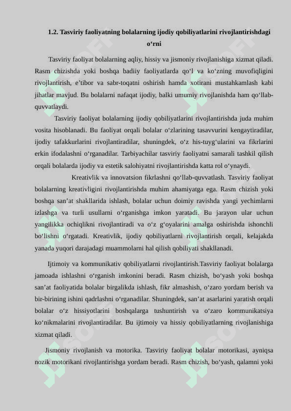 TARBIYACHINING BOLALARNI TASVIRIY FAOLIYATGA O‘RGATISH JARAYONIDAGI METODIKASI 8