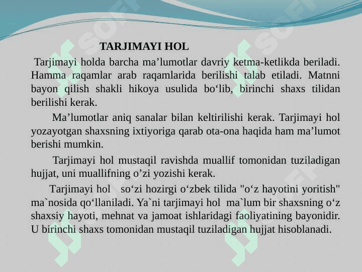 RASMIY ISH HUJJATLARINI HUSNIXAT BILAN YOZISH 7