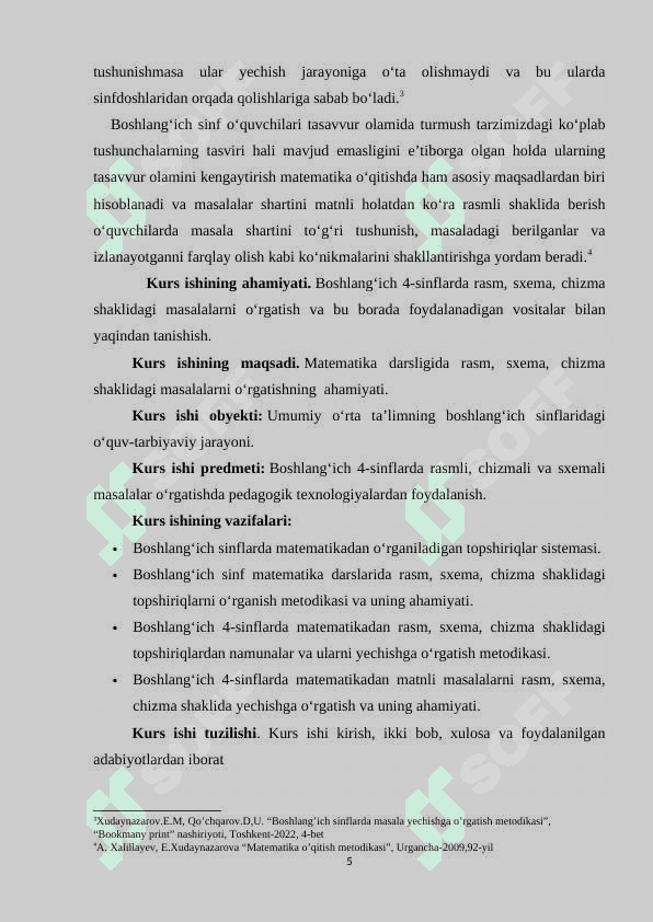 Boshlang‘ich 4-sinflarda  matematikadan rasm, sxema, chizma shaklida berilgan topshiriqlar va ularni yechishga o‘rgatish metodikasi 5