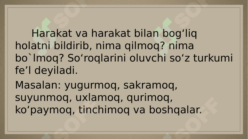 Fe’l so`z turkumi 2