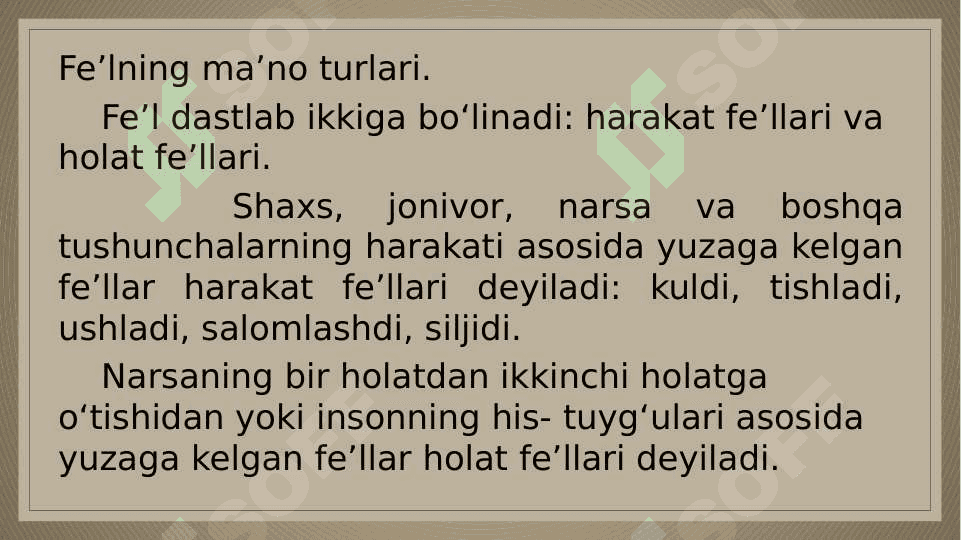Fe’l so`z turkumi 5