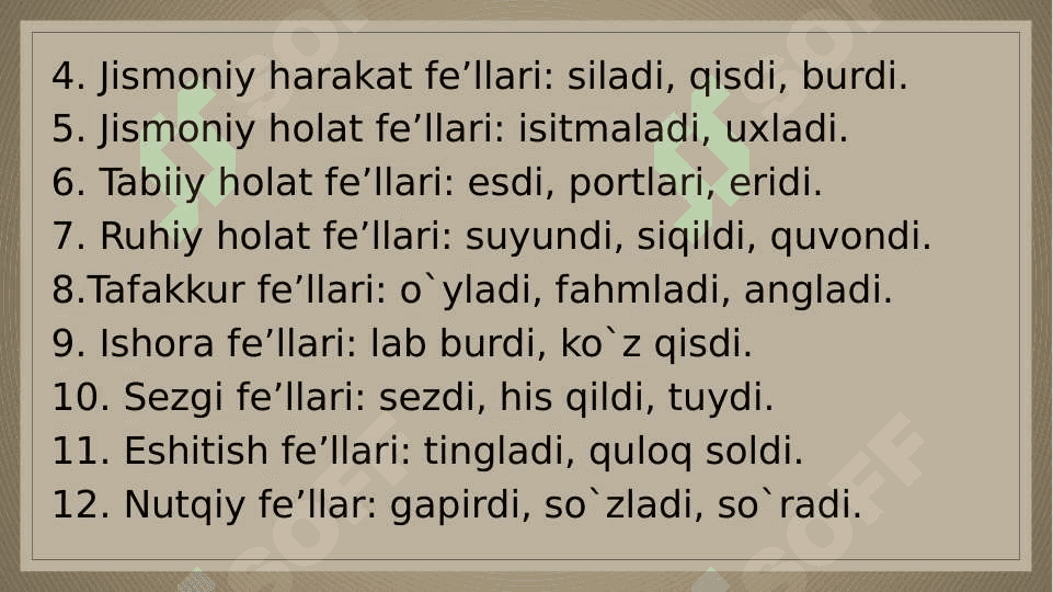 Fe’l so`z turkumi 7