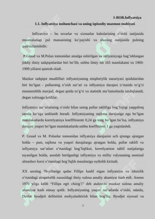 Inflyatsiya va uning namoyon bo’lish shakllari 5