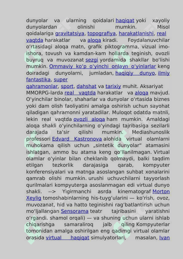 Virtual tutqunlik-Manqurtlik alomati 2