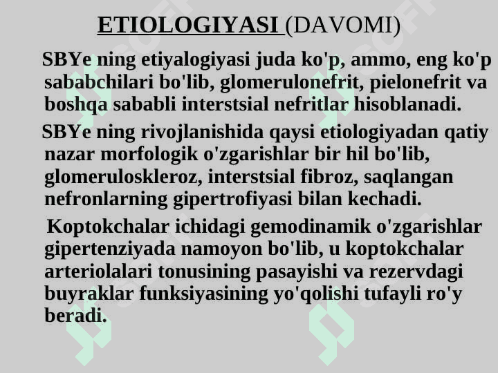 TUG’MA VA ORTTIRILGAN BUYRAKLAR YETISHMOVCHILIGI 6