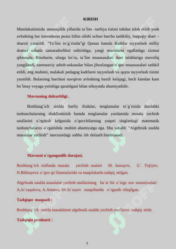Masala yechishning algebraik usuli 3